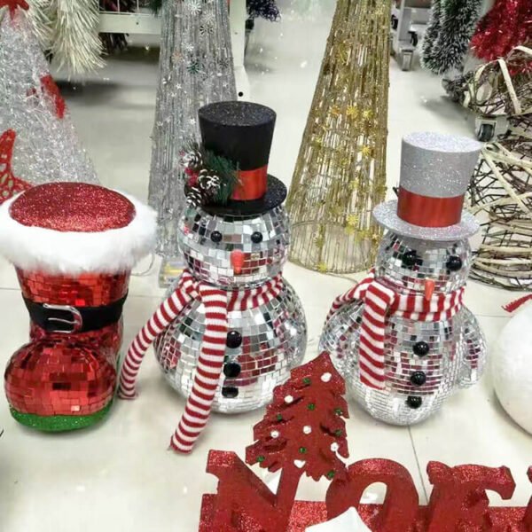 Christmas tree ornament mirrored glasses sculpture snowman