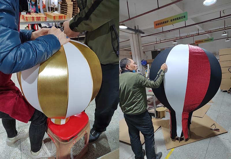 fabric hot air balloon production by VmDisplay