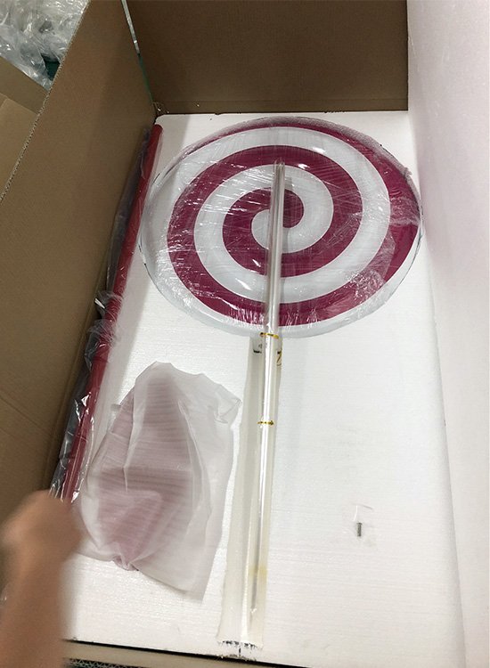 lollipop display prop packing