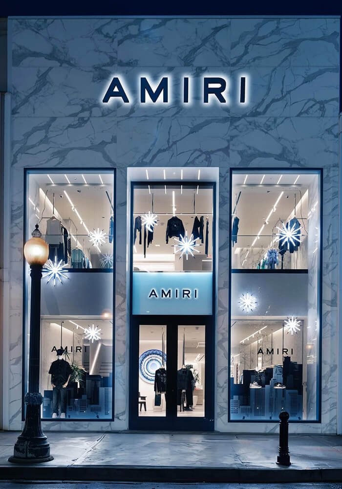 AMIRI custom acrylic retail display solutions