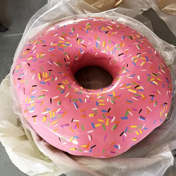 Large FRP donut sculpture for display