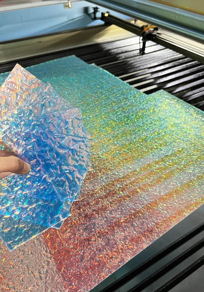 Waves design acrylic displays