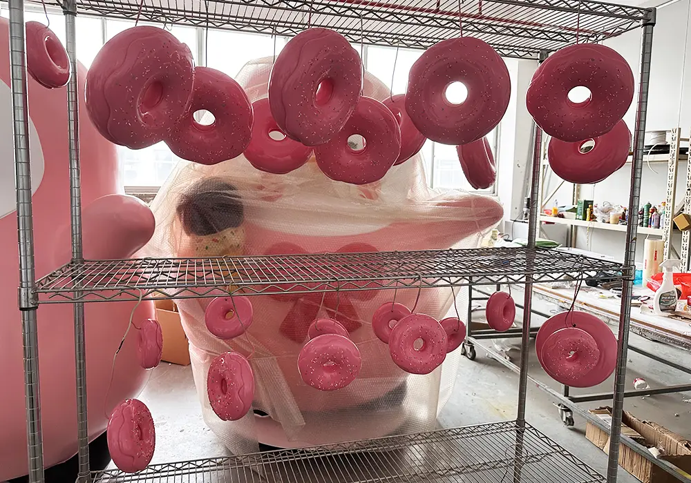 custom commercial fiberglass donut sculptures for sale